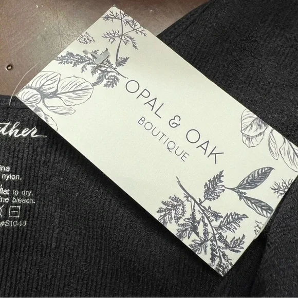 Finely Ribbed Plunge V Neck U back Brami Crop Top in Black By Together - Picture 8 of 8